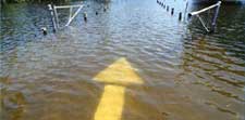 An image of a flooded road.