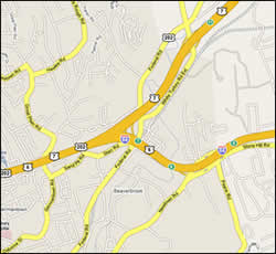 A schematic map of the study area