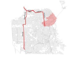 Map of areas and facilities to be considered