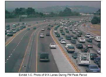 91X Lanes during PM Peak period (photo)