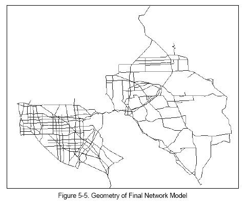 Locations of HOV Lanes in the Network (map)