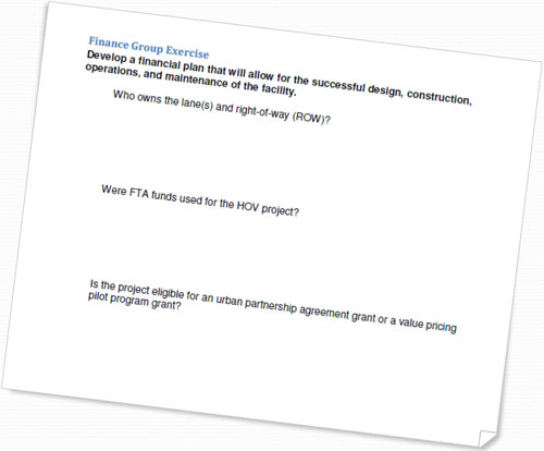 Screen Capture.  Screen capture image from the workshop exercises file, finance section.