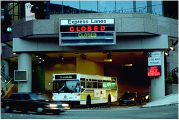 figure 16 - photo - Photograph showing and high occupancy vehicle direct access ramp in Seattle, WA