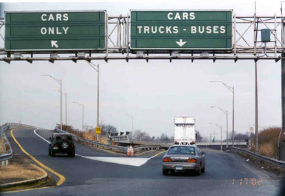 signing on New Jersey Turnpike