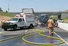 A crash in Washington State required detouring traffic for several hours.