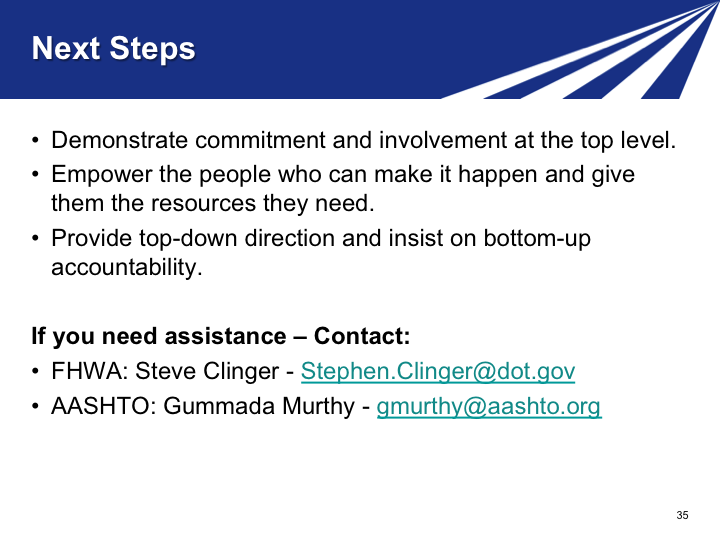 Slide 35. Next Steps