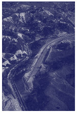 Photo. Birds-eye view of interstate.