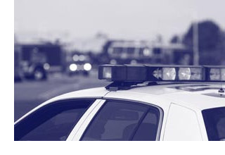  Photograph of the light component on top of a police patrol car.