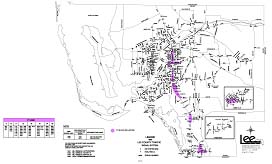 map of Lee County, Florida, highlighting the corridors and intersections studied in the project