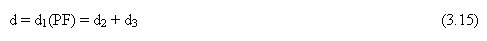 Equation 3.15. Control delay, or d, equals d sub 1 times the product of P times F equals d sub 2 plus d sub 3.