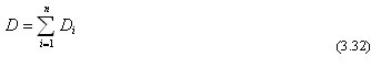 D equals the summation for i equals 1 to n times D sub i.