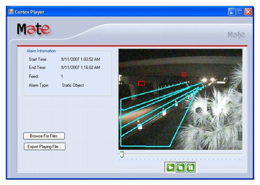 A bridge at night with highlighted locations around the structure where an alarm has been triggered.