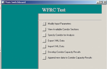 The figure shows the Switchboard interface’s seven options.