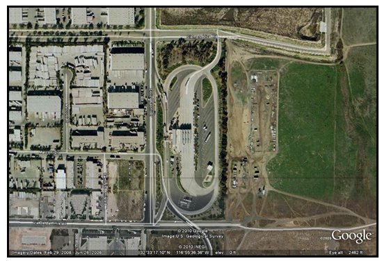 Satellite image of the CHP screening facility.