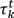 Experienced travel time on used route κ at departure time interval τ.