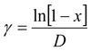 Equation 15. Equation for the gamma parameter to equalize diversion between freeway and alternate route.