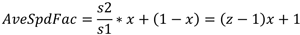 Equation to determine new average capacity adjustment factor reflecting shortened incident duration (unit less).
