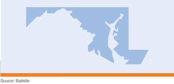 Map of Maryland. Source: Battelle