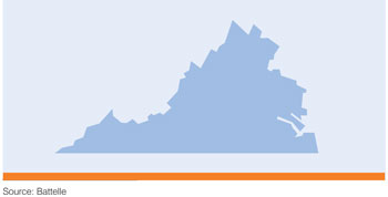 Map of Virginia. Source: Battelle