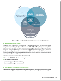 Screenshot of an excerpted page from the Climate Change Adaptation Guide for Transportation Systems Management, Operations and Maintenance.