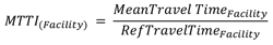 Figure 24 is an Equation: The mean travel time index of a segment is equal to the mean travel time of the segment divided by the reference travel time of the segment.