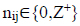 n sub ij is an element of the set of positive integer numbers, including zero.