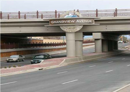 Figure 21 is a photo the new Grandview Bridge that spans across northbound Wadsworth (where the traffic was backed up prior to the project), which was built as part of the grade separation project.