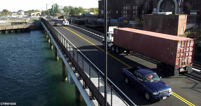 photo of light traffic on a bridge that is a section of the Thomas Butler Dedicated Freight Corridor