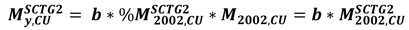 An equation that calculates combination unit miles.