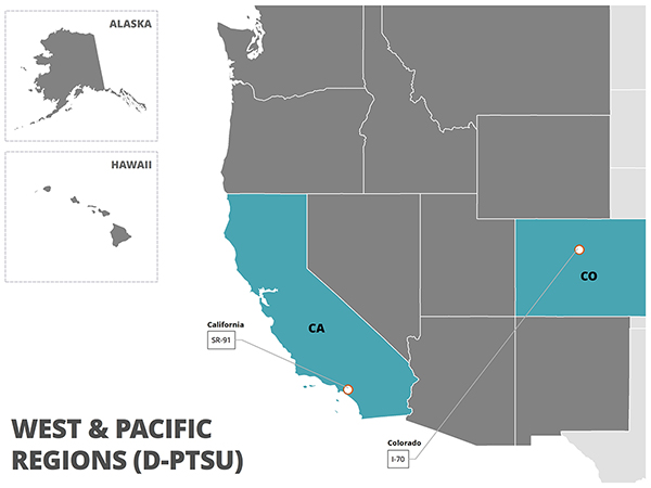 Figure 27. A map of the Western Region of the United States.