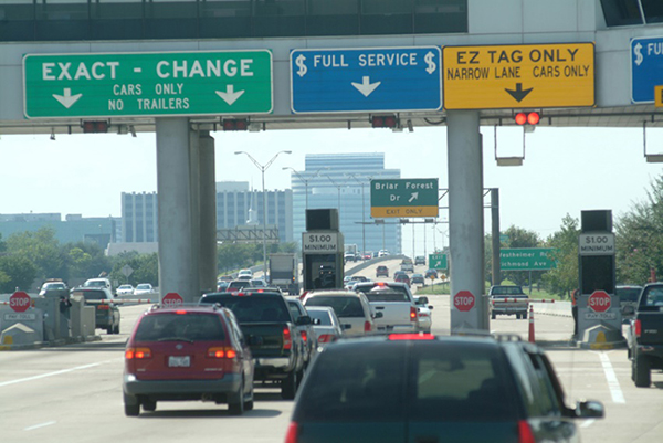 A toll booth.