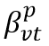 beta superscript p subscript vt.