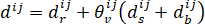 The combined desire to change lane from i to j (d superscript ij) equals the desire to follow a route (d superscript ij subscript r) plus a voluntary (discretionary) ...