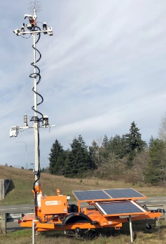 A portable environmental sensor unit that collects and transmits weather information.