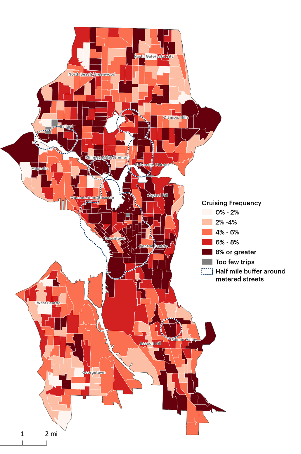 This mesoscopic-level street map of Seattle is divided into block groups.