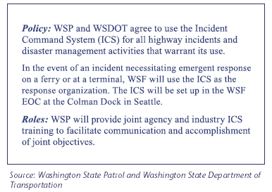 Exhibit 4-5: Example Joint Operations Policy on ICS