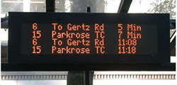 Closeup photograph of dynamic message sign in Portland, Oregon