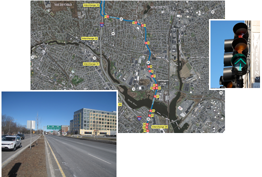 Photo and map depict Rte. 28 traffic plan.