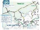 map of Tennessee-North Carolina area containing Interstate 40