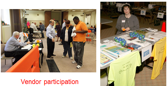 Photos of work zone equipment vendors participating in work zone safety events.