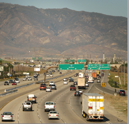 Traffic camera photo of I-15 showing light traffic conditions.