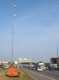 Portable solar powered traffic camera.