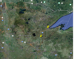 Satellite map of the study area.