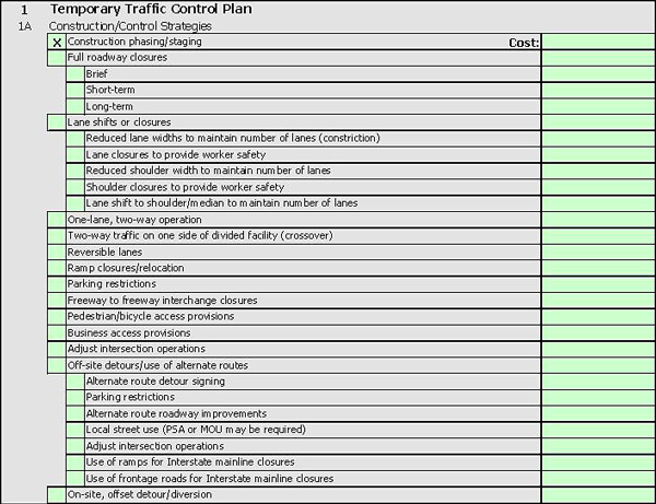 Section 1A - Construction/Control Strategies