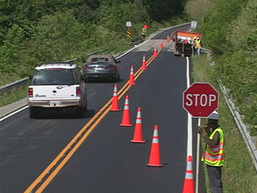 Photo of a work zone.