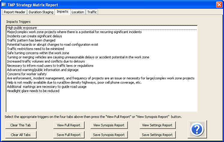 TMP Strategy Matrix Report