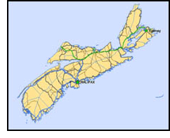 Map of Nova Scotia