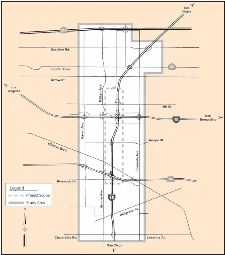 Figure 15  I-15 Pavement Reconstruction Analysis Area