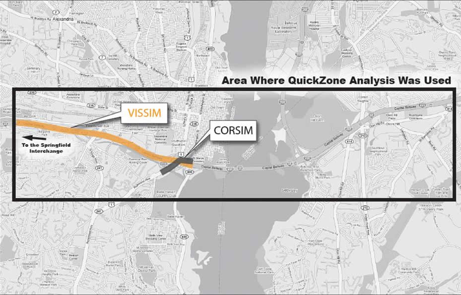 Figure 34  Analysis tools used for the Woodrow Wilson Bridge Reconstruction Project